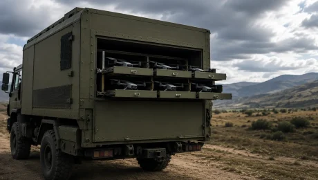 Drone drawers on military vehicles Drone drawers on military vehicles